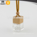 square wooden cap car perfume bottle